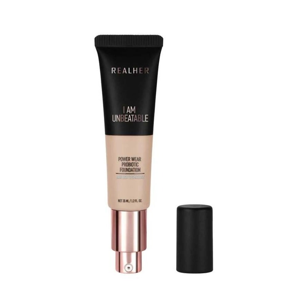 REALHER I Am Unbeatable Power Wear Probiotic Foundation 35ml 1.2oz New